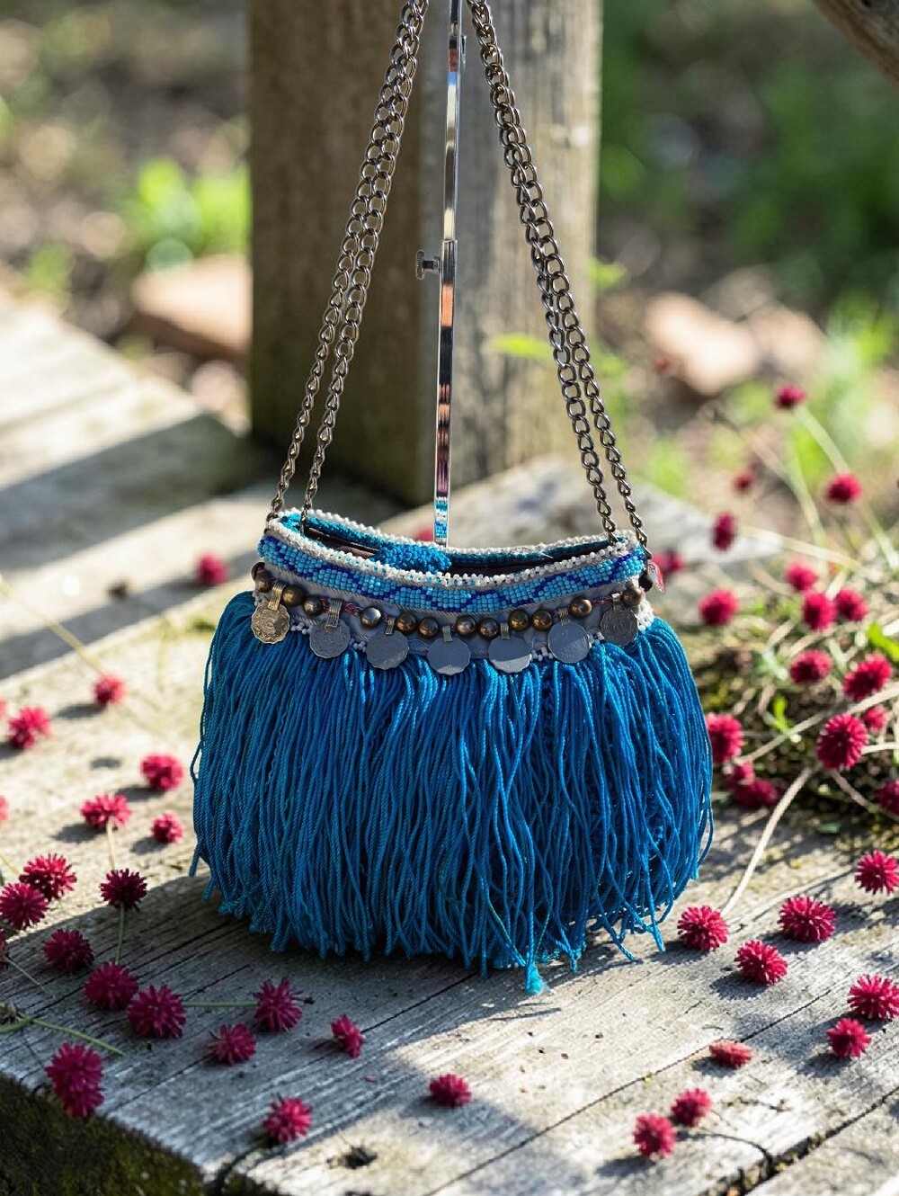 Elliot Mann Handcrafted "Firefly" Boho Handbag